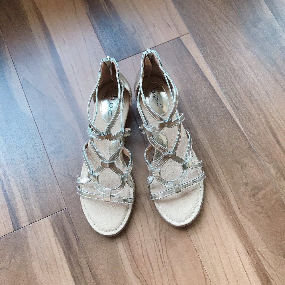 B.O.C Gladiator Sandals Metallic Gold NWOB